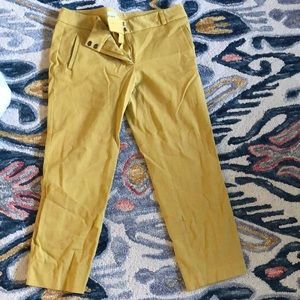 Loft Marisa mustard yellow‎ ankle pants, 6